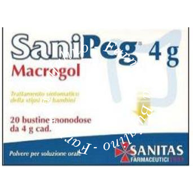 Sanipeg macrogol polvere per soluzione orale 20 bustine da 4 g