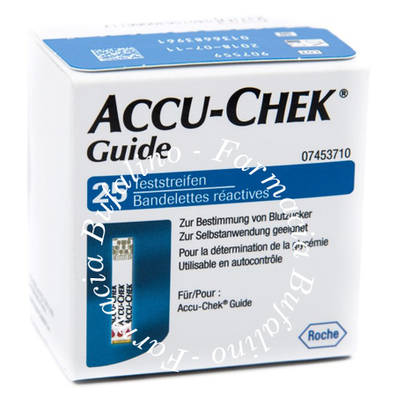 Strisce misurazione glicemia accu-chek guide 25 pezzi confezione retail
