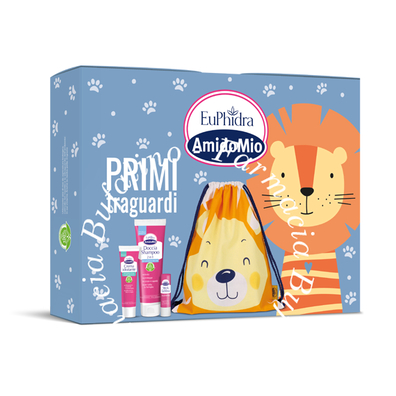 Euphidra cofanetto primi traguardi doccia shampoo 2in1 250 ml + crema idratante 50 ml + stick labbra 4,5 g